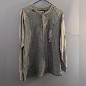 Redhead Men's Green Henley Shirt Size Large NWT